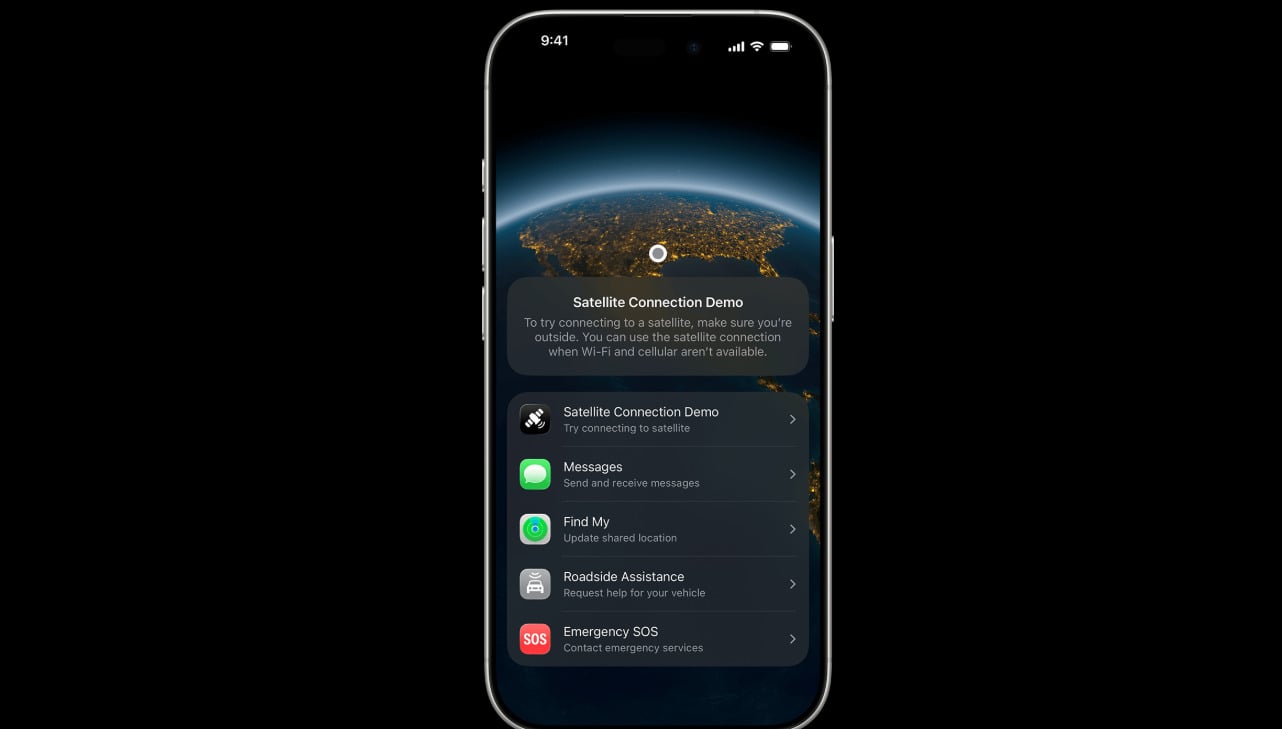 手機連線衛星訊號示意圖，展示太空通訊技術原理。