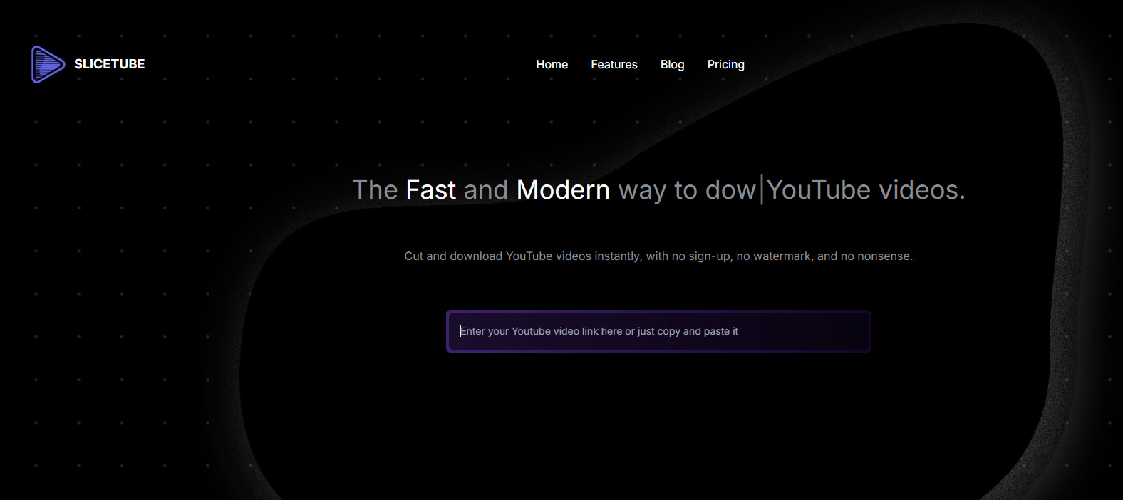 SLICETUBE 下載工具，支援YouTube影片片段剪輯與下載功能。