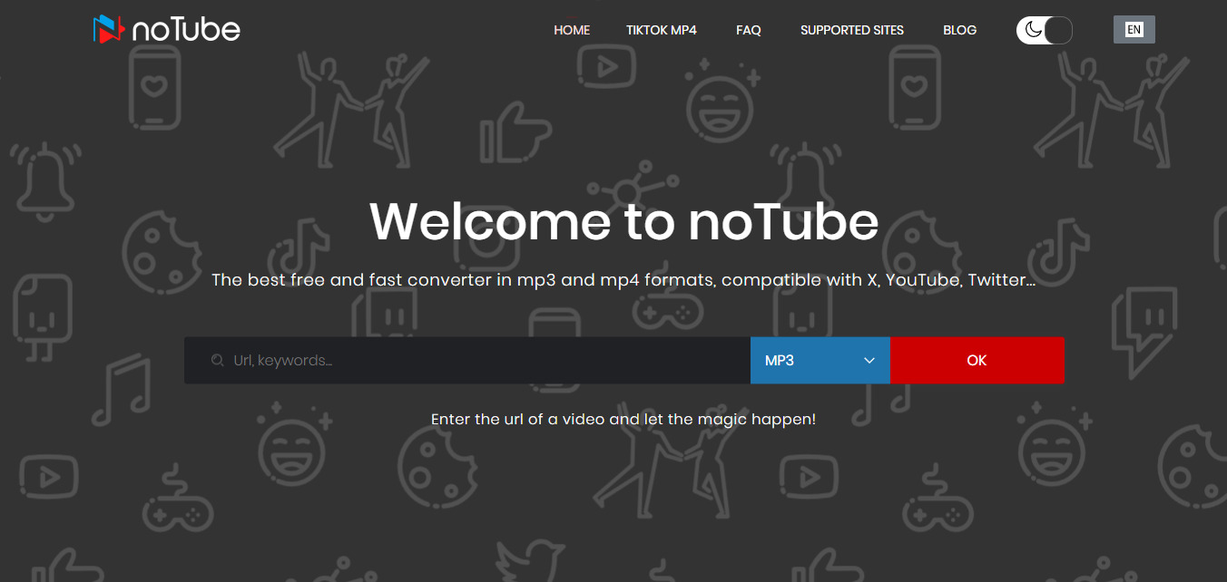 noTube 多功能轉檔工具，支援將YouTube轉為MP3與MP4格式。