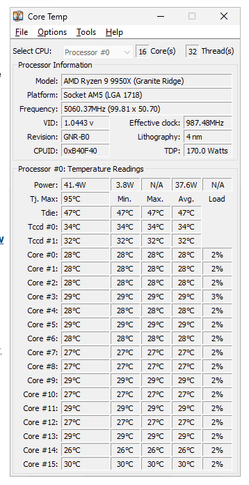interface.jpg	Core Temp 輕巧型 CPU 溫度監控軟體介面。