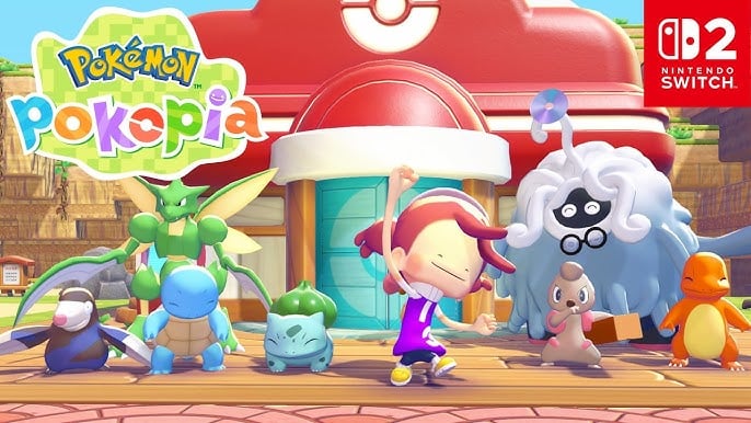 Pokémon Pokopia遊戲封面，Switch 2限定寶可夢沙盒遊戲。