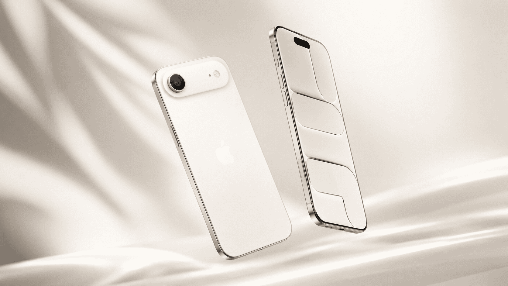 Apple iPhone Air 白色機身與正面螢幕展示,展現輕薄手機外觀與簡約設計質感