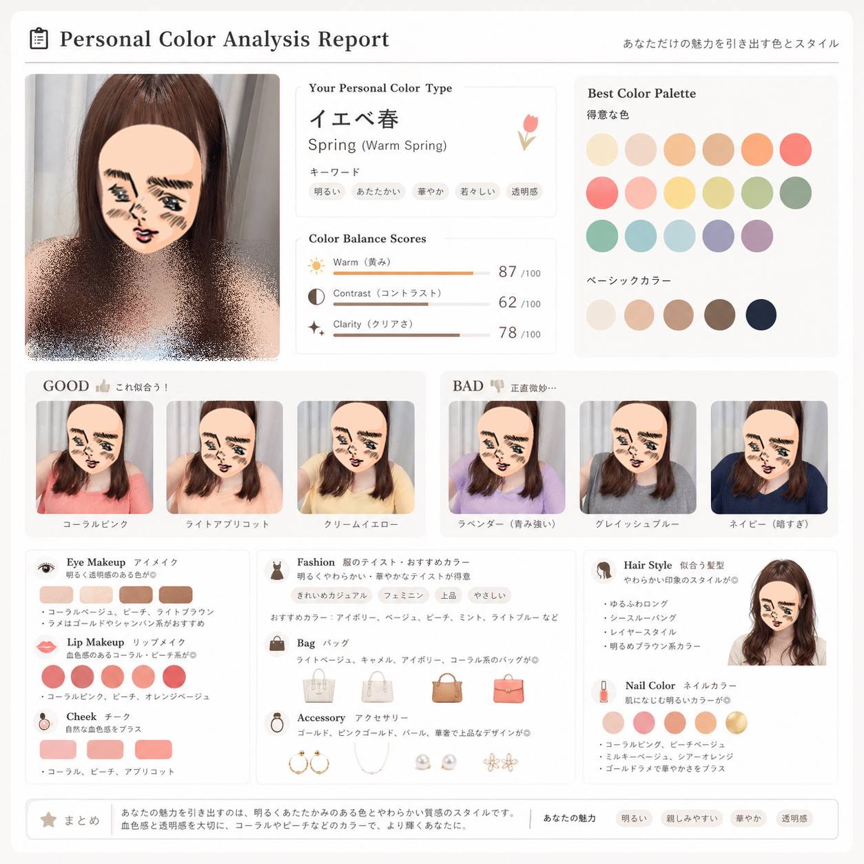 個人色彩與造型整合：GPT分析指令成果展示