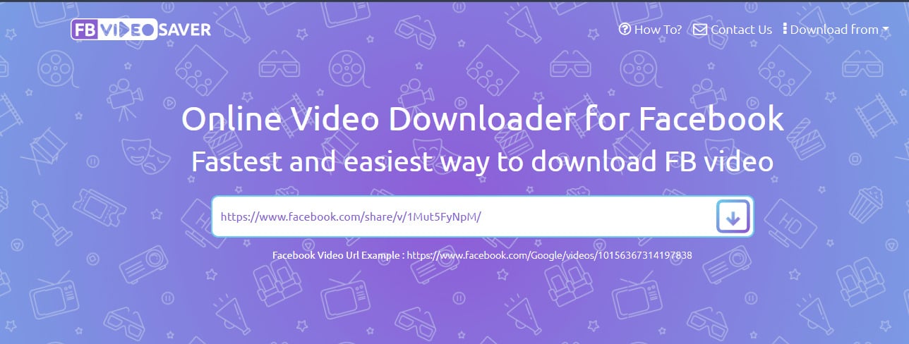FBvideosaver 線上下載示範，簡單選取 SD 或 HD 畫質。