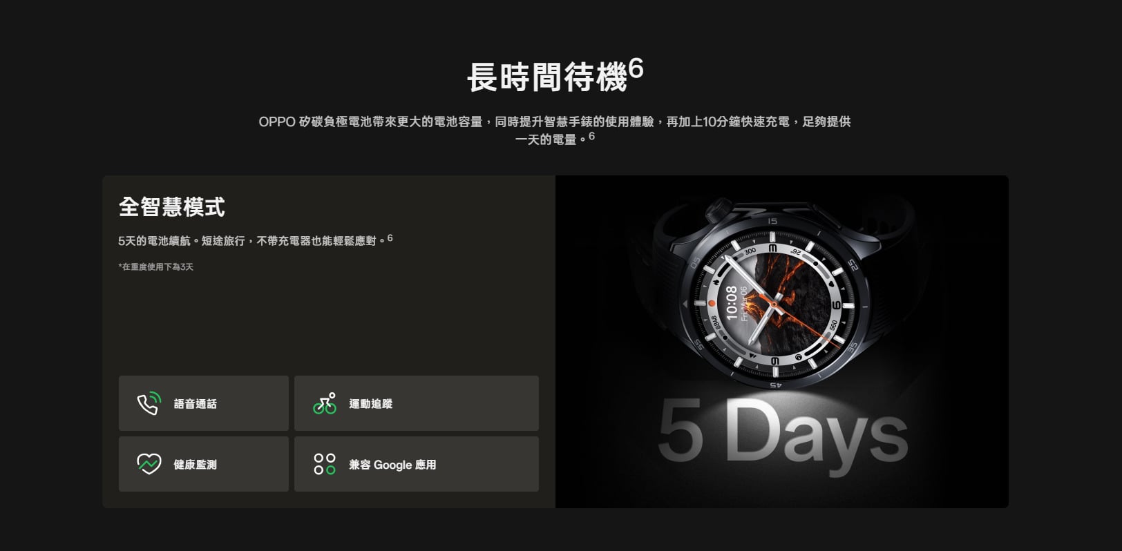 OPPO Watch X2 續航