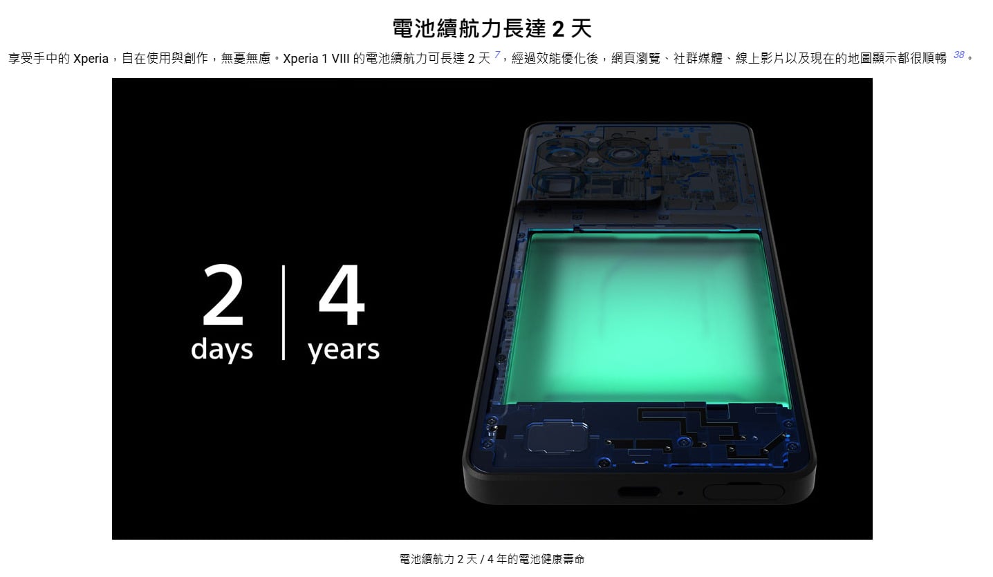 Sony Xperia 1 VIII 電池