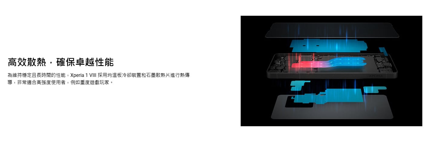 Sony Xperia 1 VIII散熱