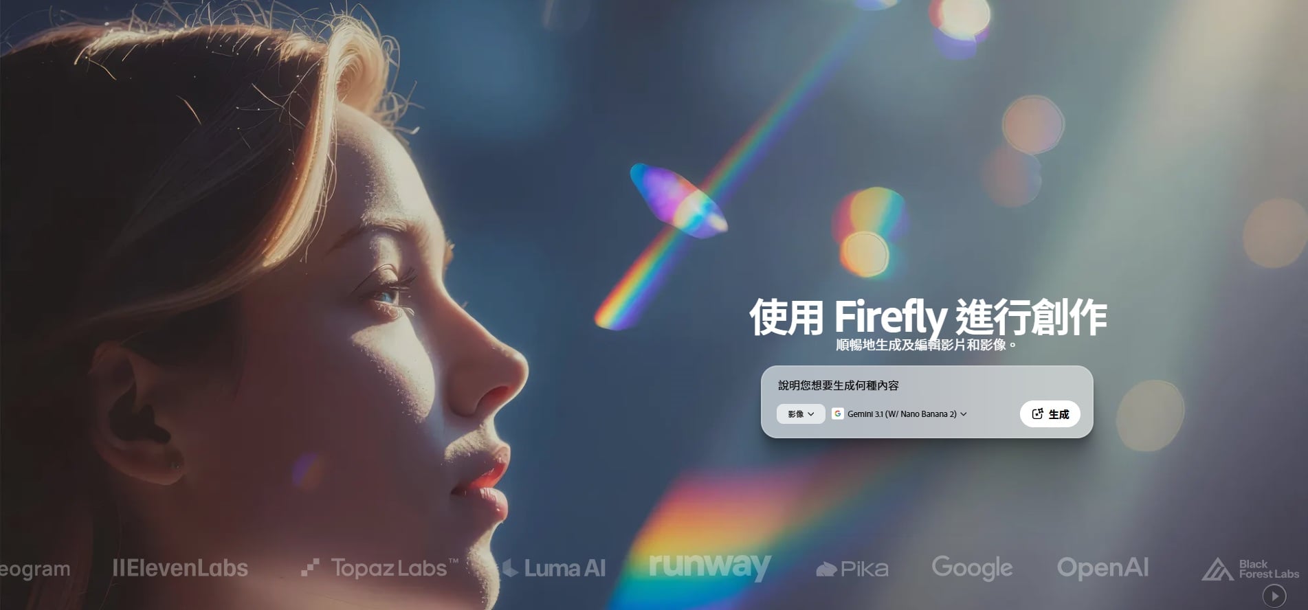 adobe-firefly 介面