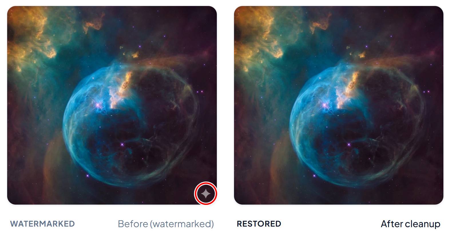 Gemini AI圖片去浮水印教學,免費線上工具輕鬆消除星號。