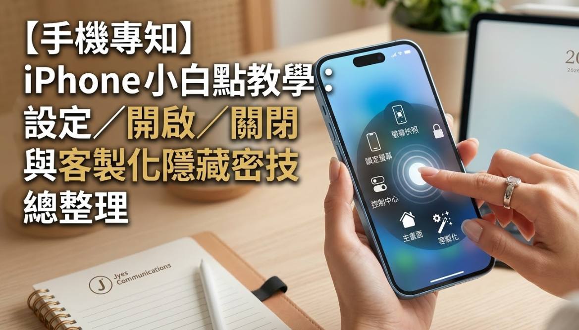  iPhone 小白點設定教學：開啟、關閉與客製化隱藏密技。