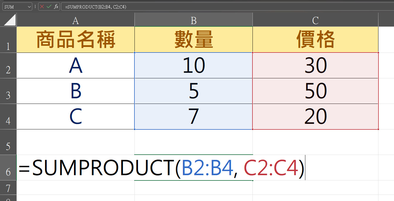 【科技新知】Excel 如何使用 SUMPRODUCT 函數?範例教學一次搞懂!