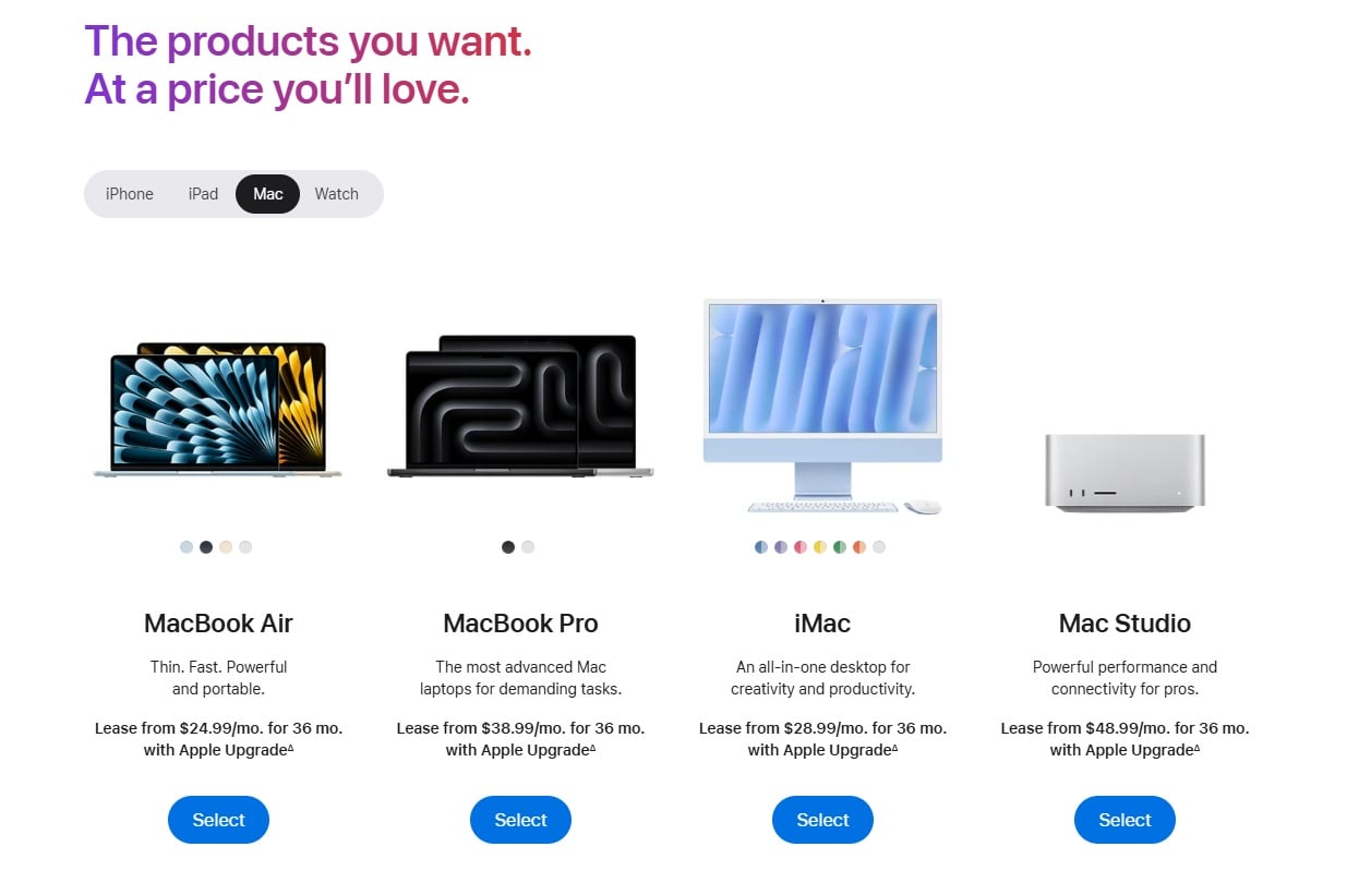 Apple Mac Lease