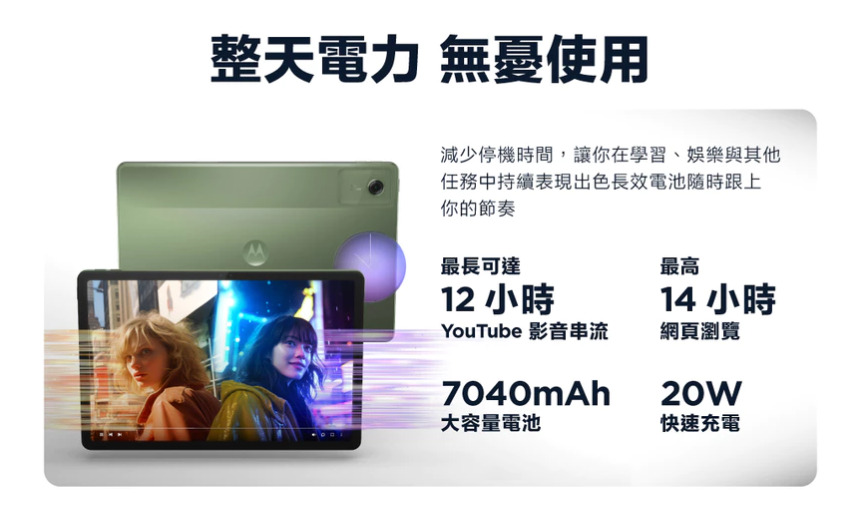 Motorola Pad 60 Neo 電池