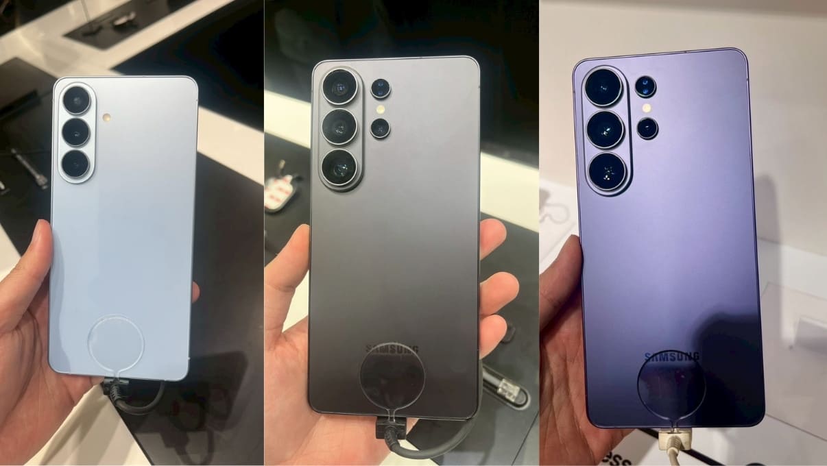 由左至右分別為手持：S26+ 漫遊藍、S26 Ultra 漫遊黑、S26 Ultra 漫遊紫，圖片在三創實際拍攝、體驗