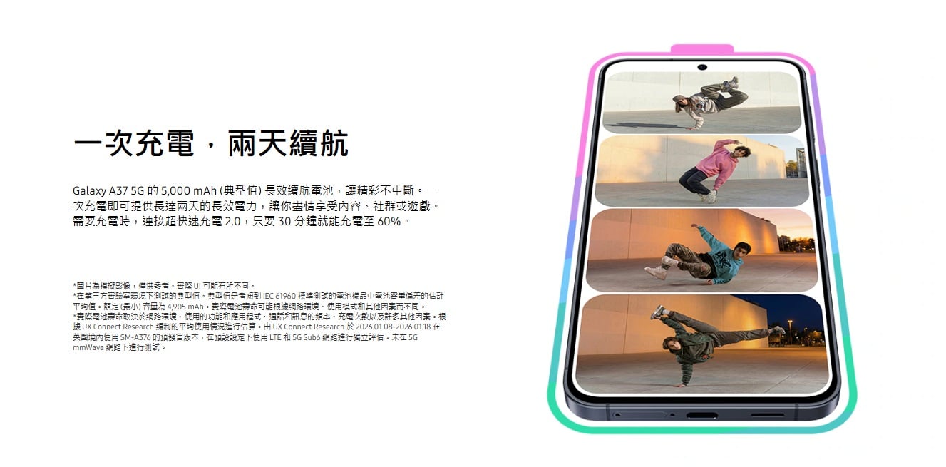 三星 A37 續航力