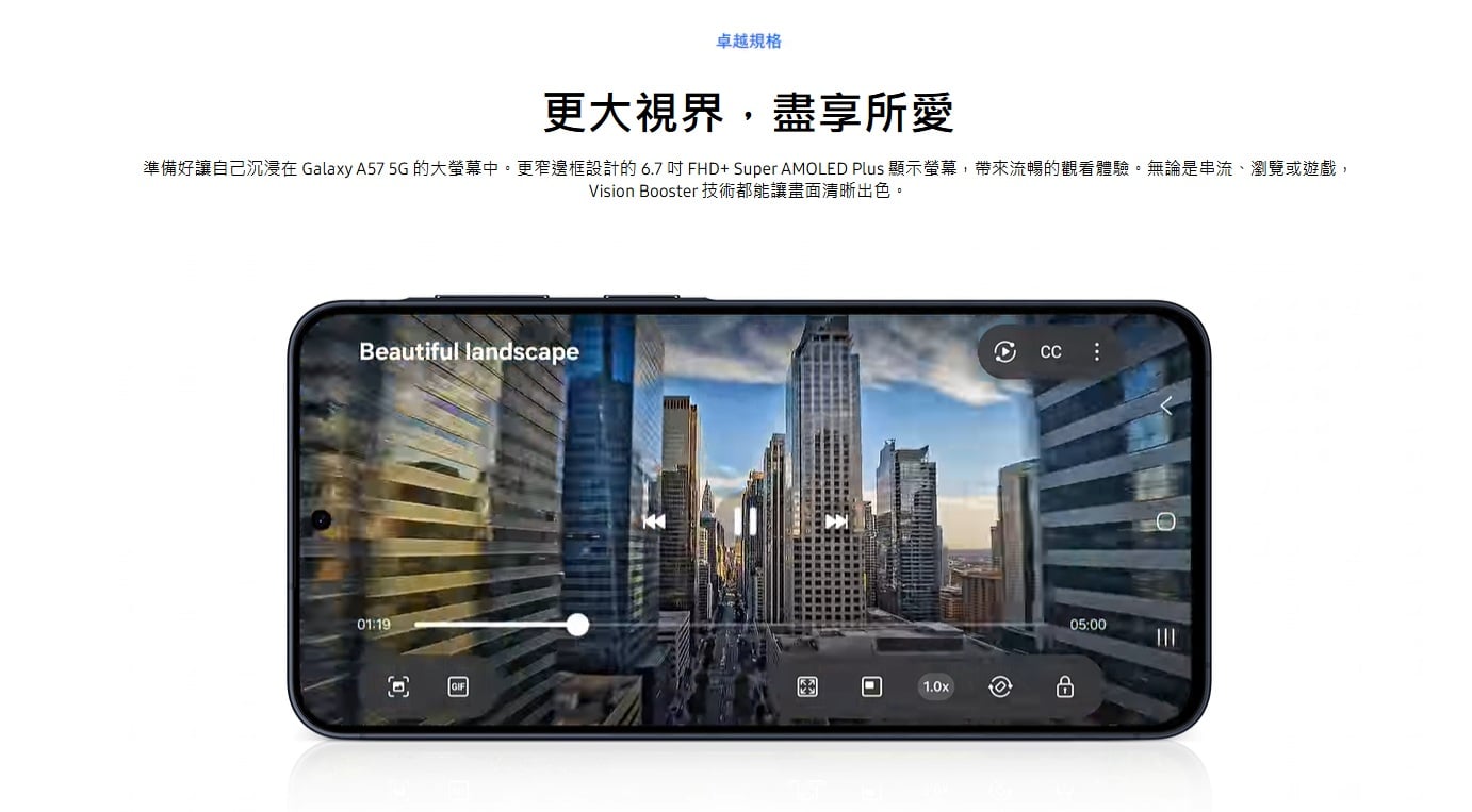 三星 A57 螢幕