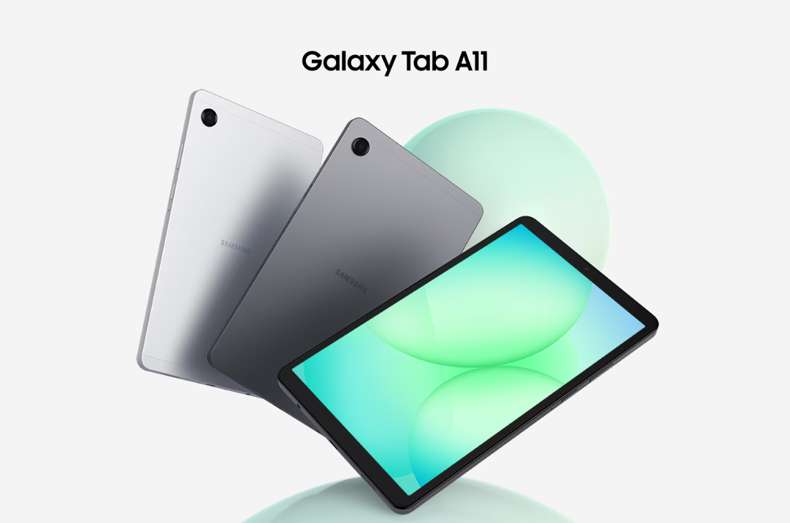 三星 Tab A11 新創灰、躍進銀雙色外觀。