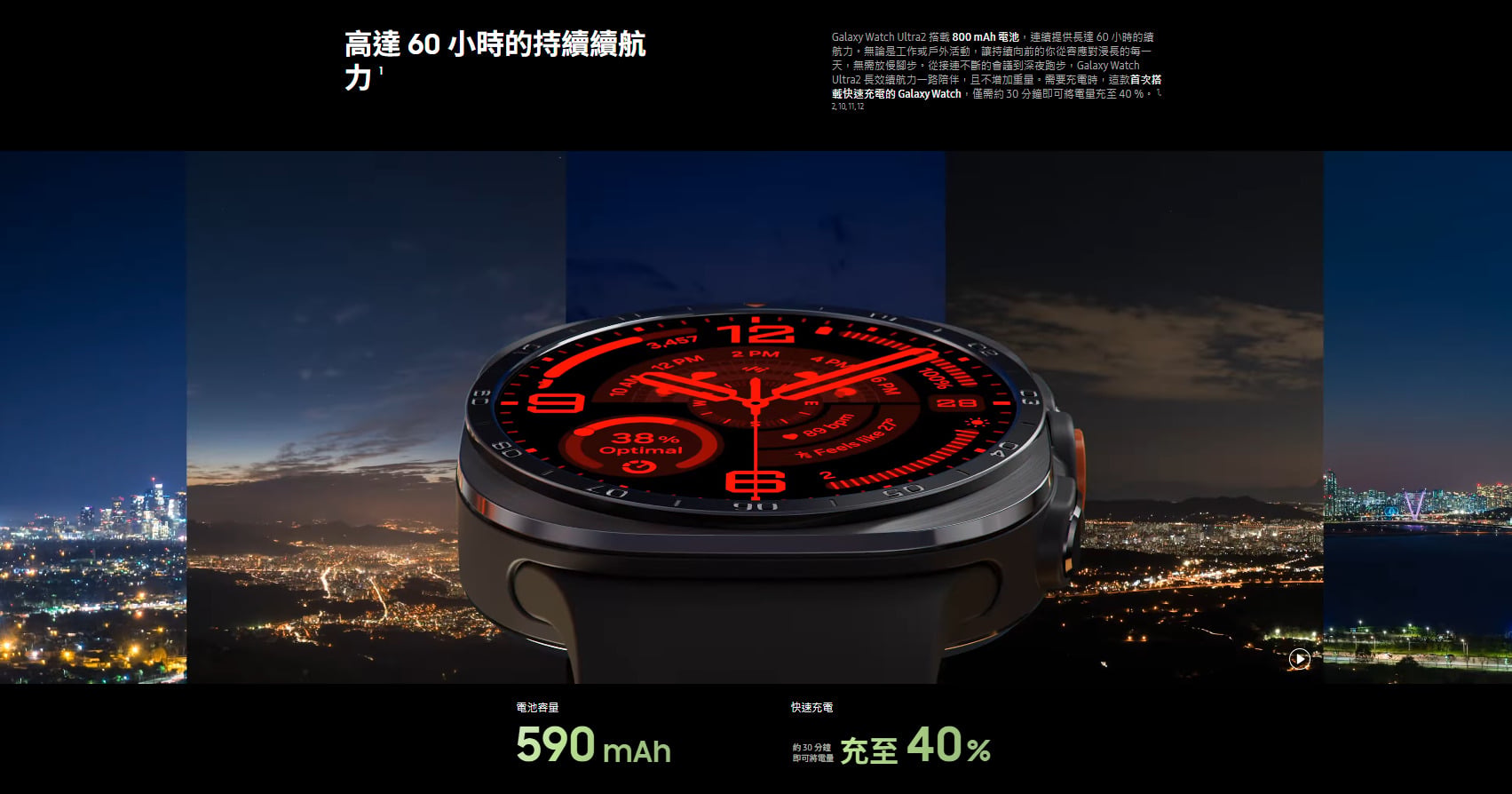 三星 Galaxy Watch Ultra2 續航