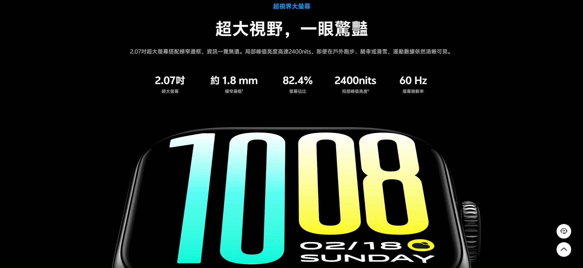 vivo Watch GT 2 超大視野