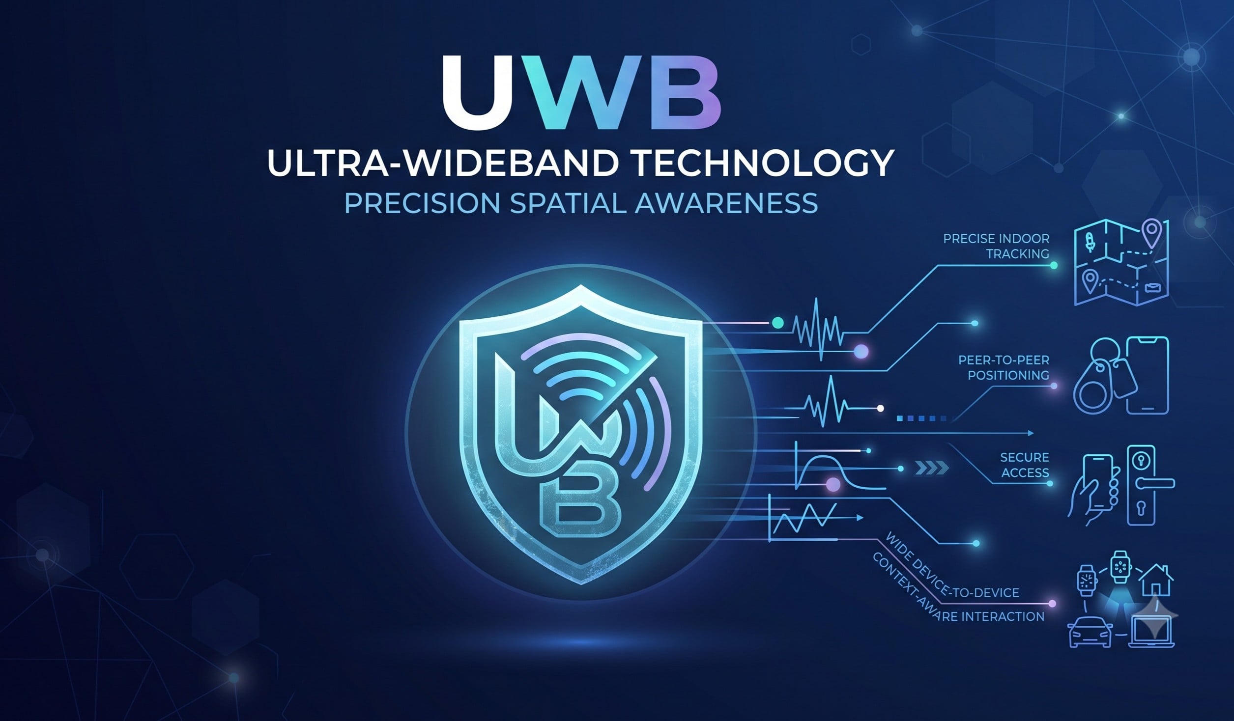 手機UWB超寬頻是什麼？公分級精準定位與數位車鑰匙黑科技。