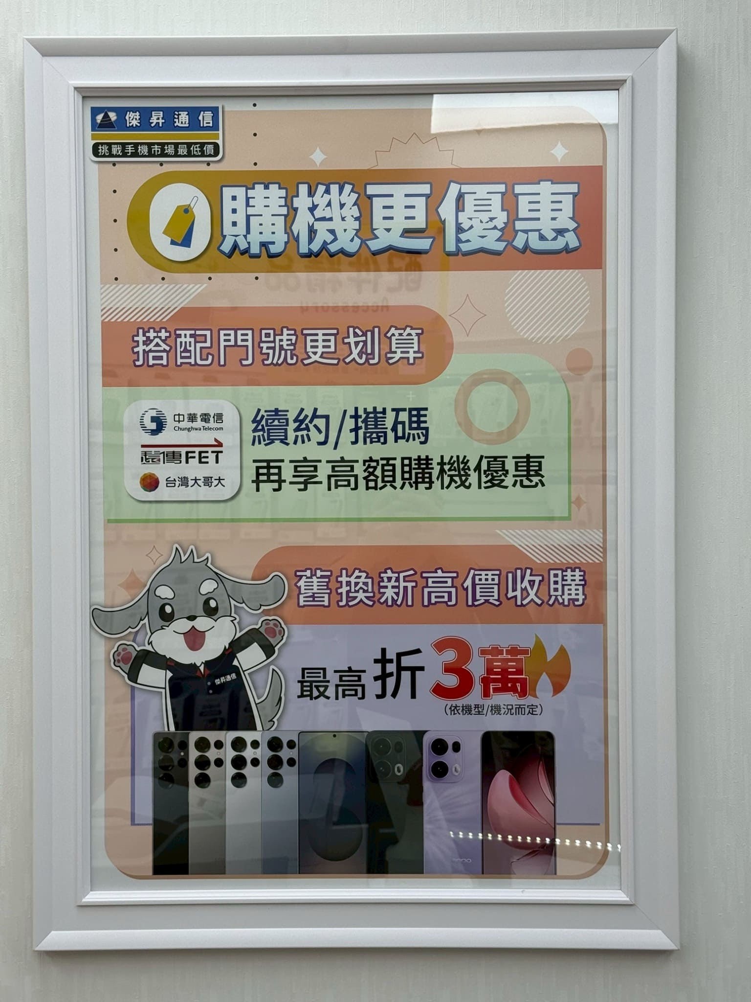 傑昇通信田中中州店 續約攜碼