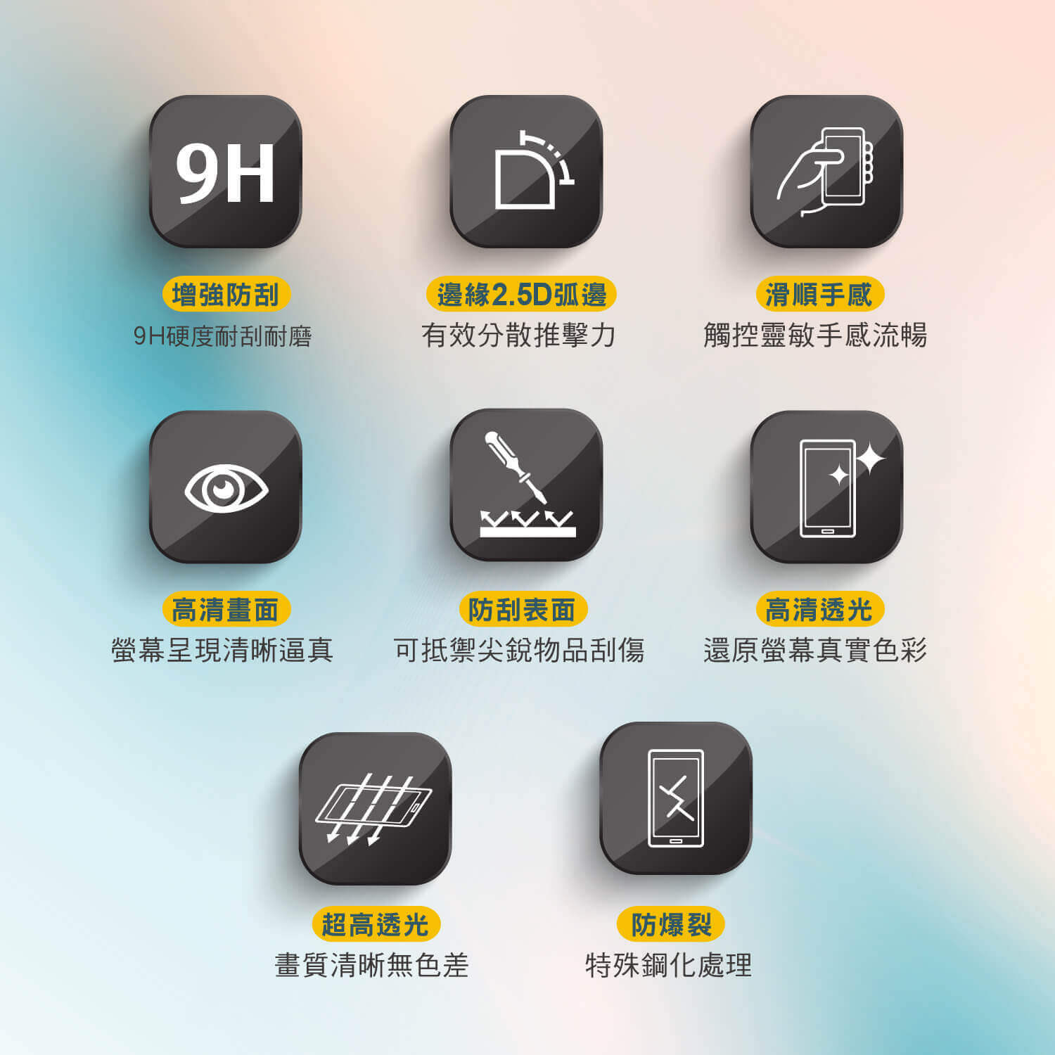 TOUGHER 9H鋼化玻璃滿版保護貼