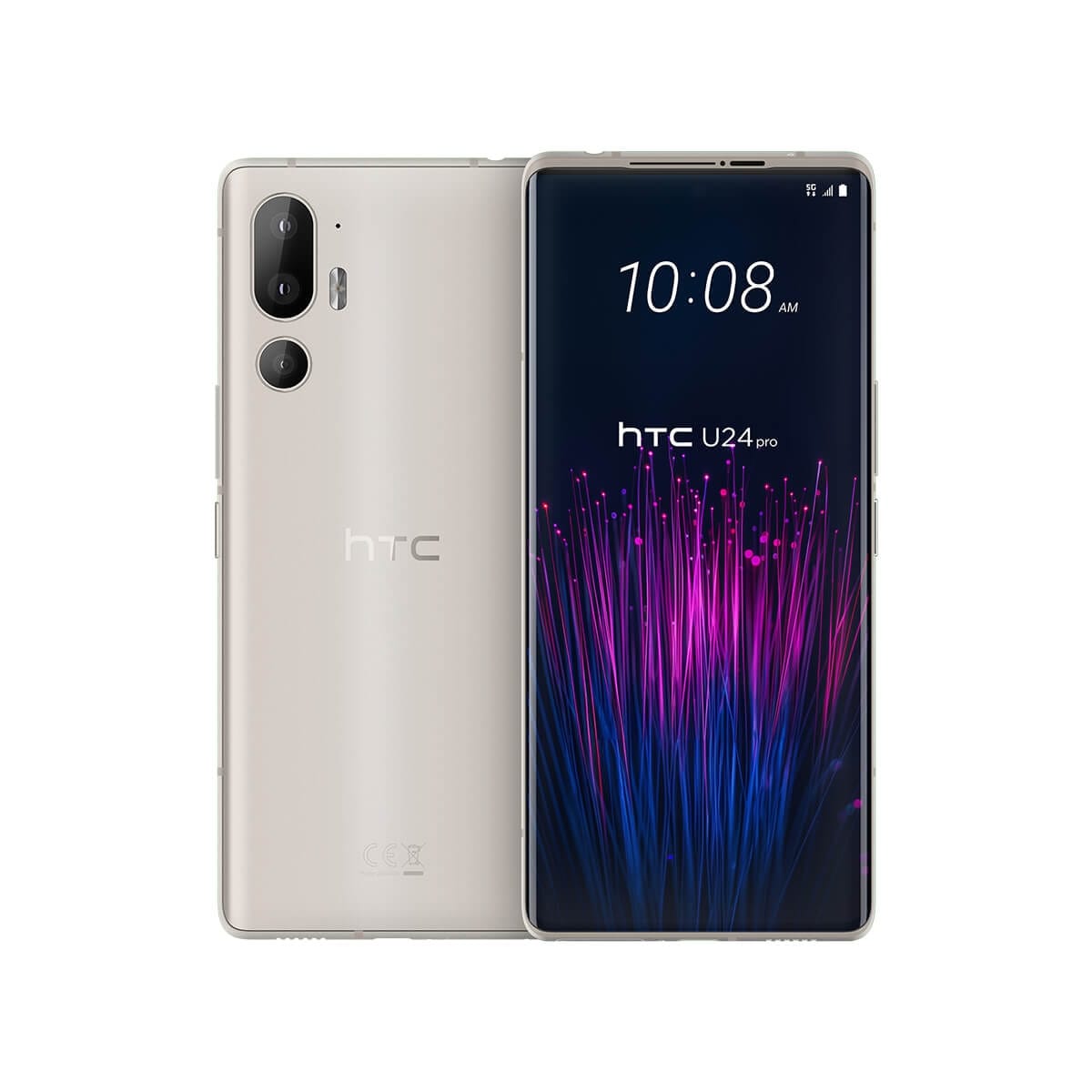 HTC U24 Pro (12G/512G) 白色正反面外觀圖