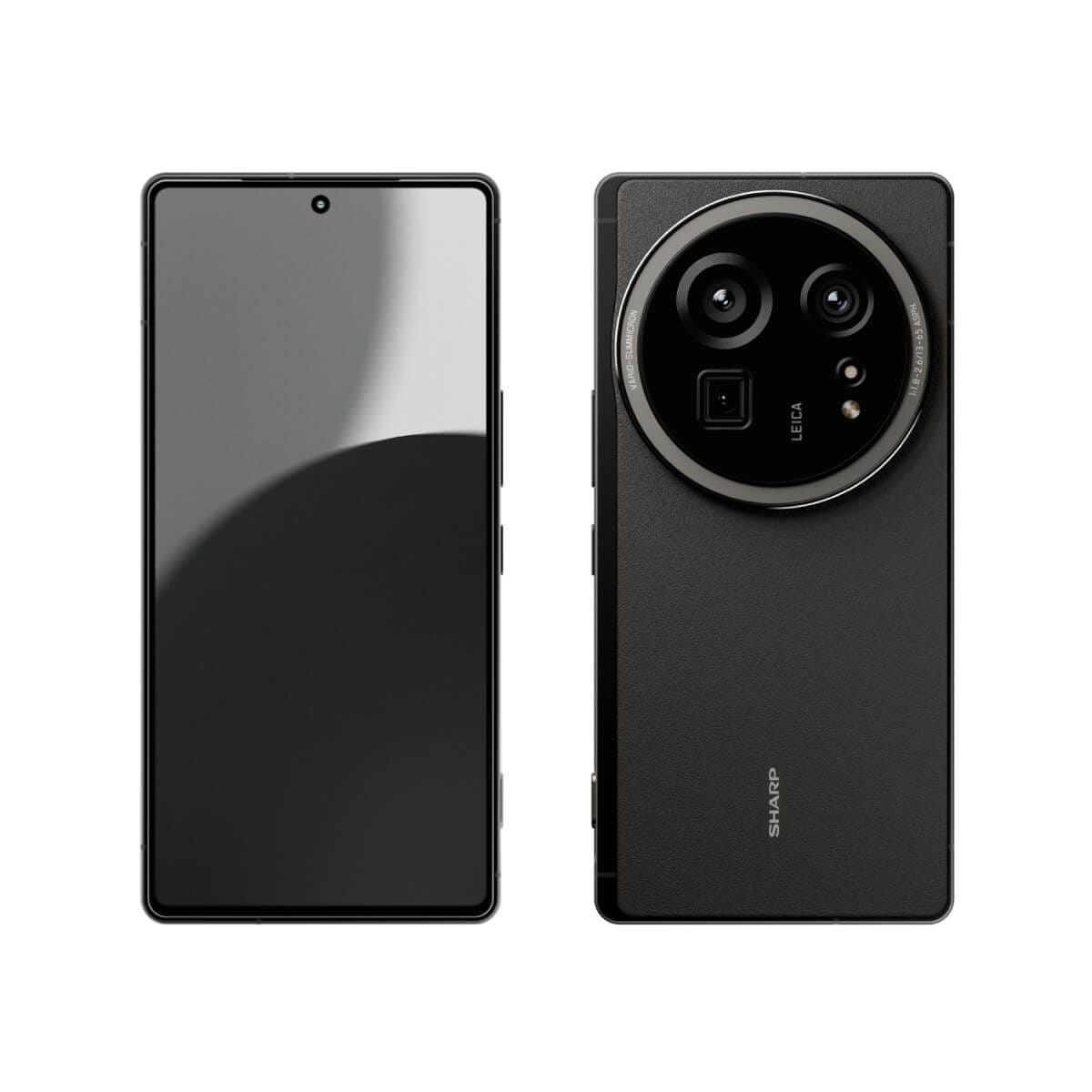 SHARP AQUOS R9 pro（12G/512G）黑色正反面外觀圖