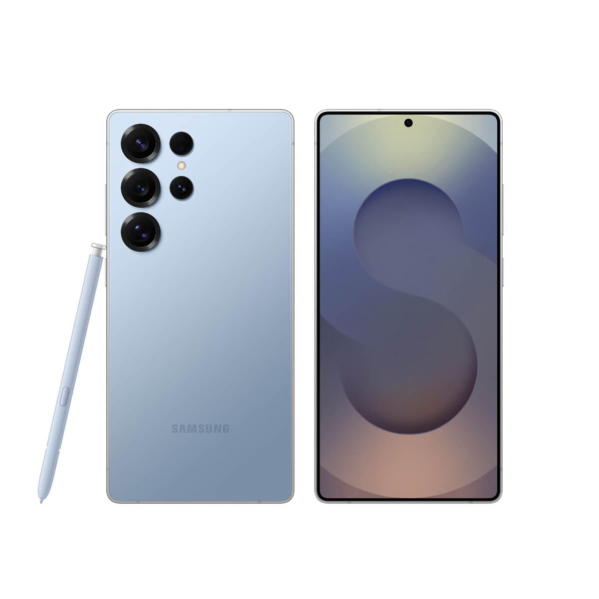 SAMSUNG S25 Ultra (16G/1T) 鈦空藍色正反面外觀圖