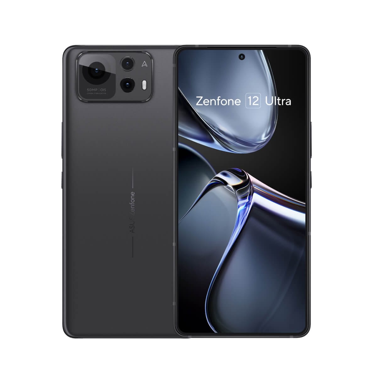 ASUS Zenfone 12 Ultra (12G/256G) 黑色正反面外觀圖