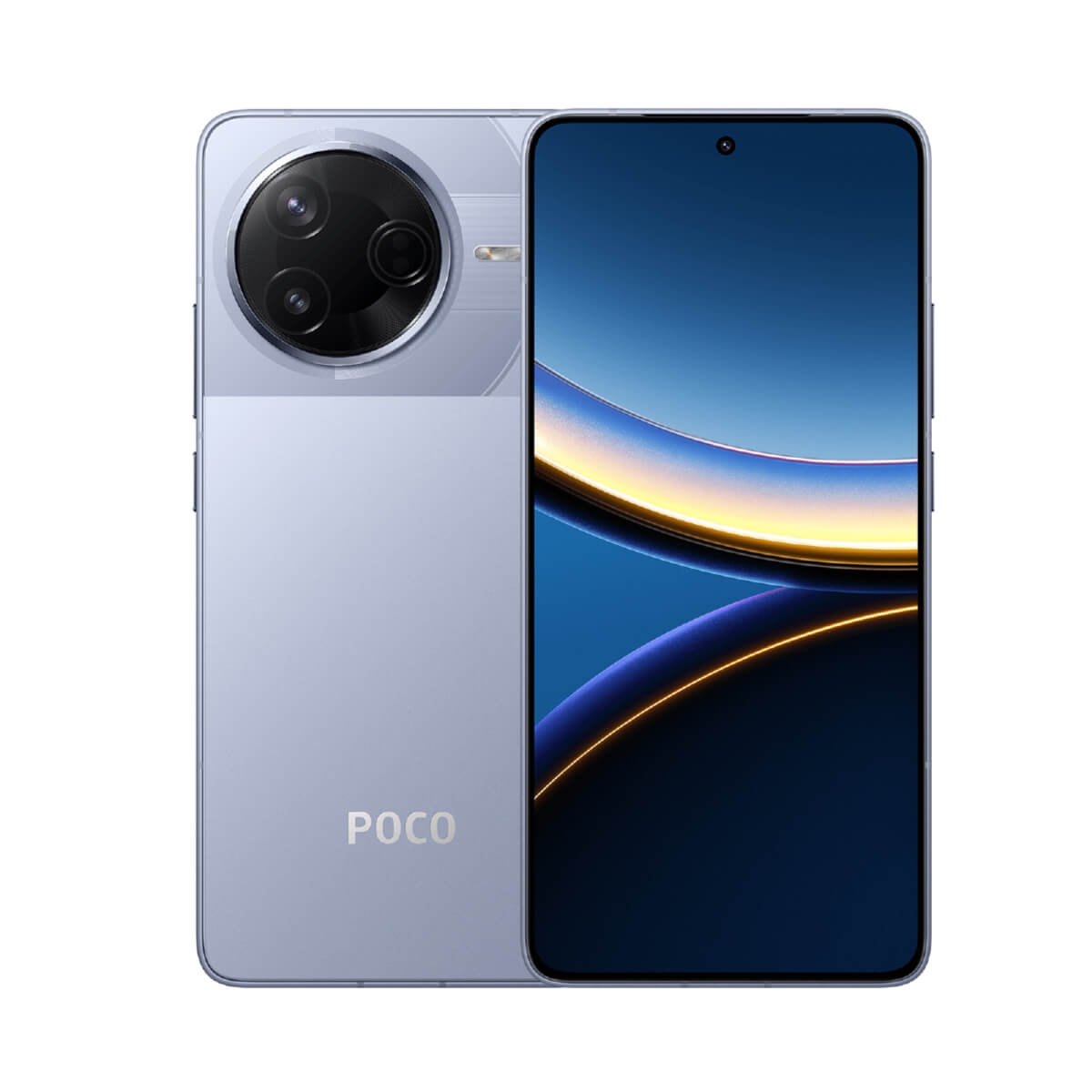 POCO F7 Pro（12G/512G）藍色正反面外觀圖