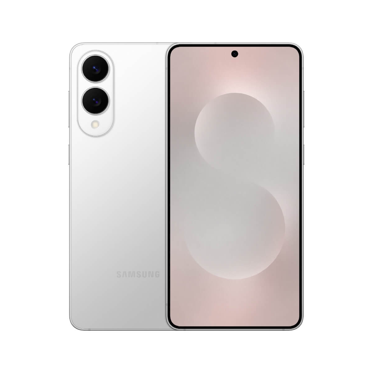 SAMSUNG S25 Edge (12G/512G) 銀色正反面外觀圖