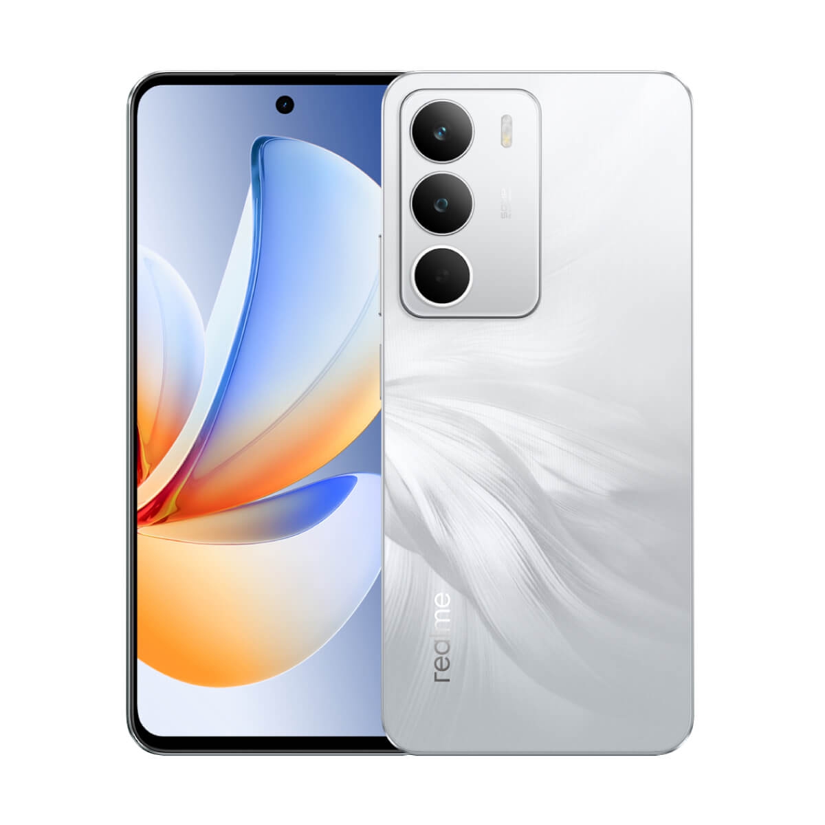 realme C71 (4G/128G) 白色正反面外觀圖