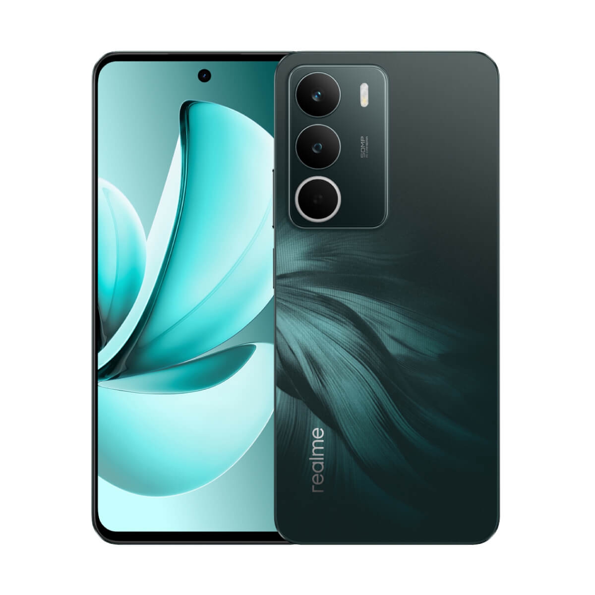 realme C71 (4G/128G) 綠色正反面外觀圖