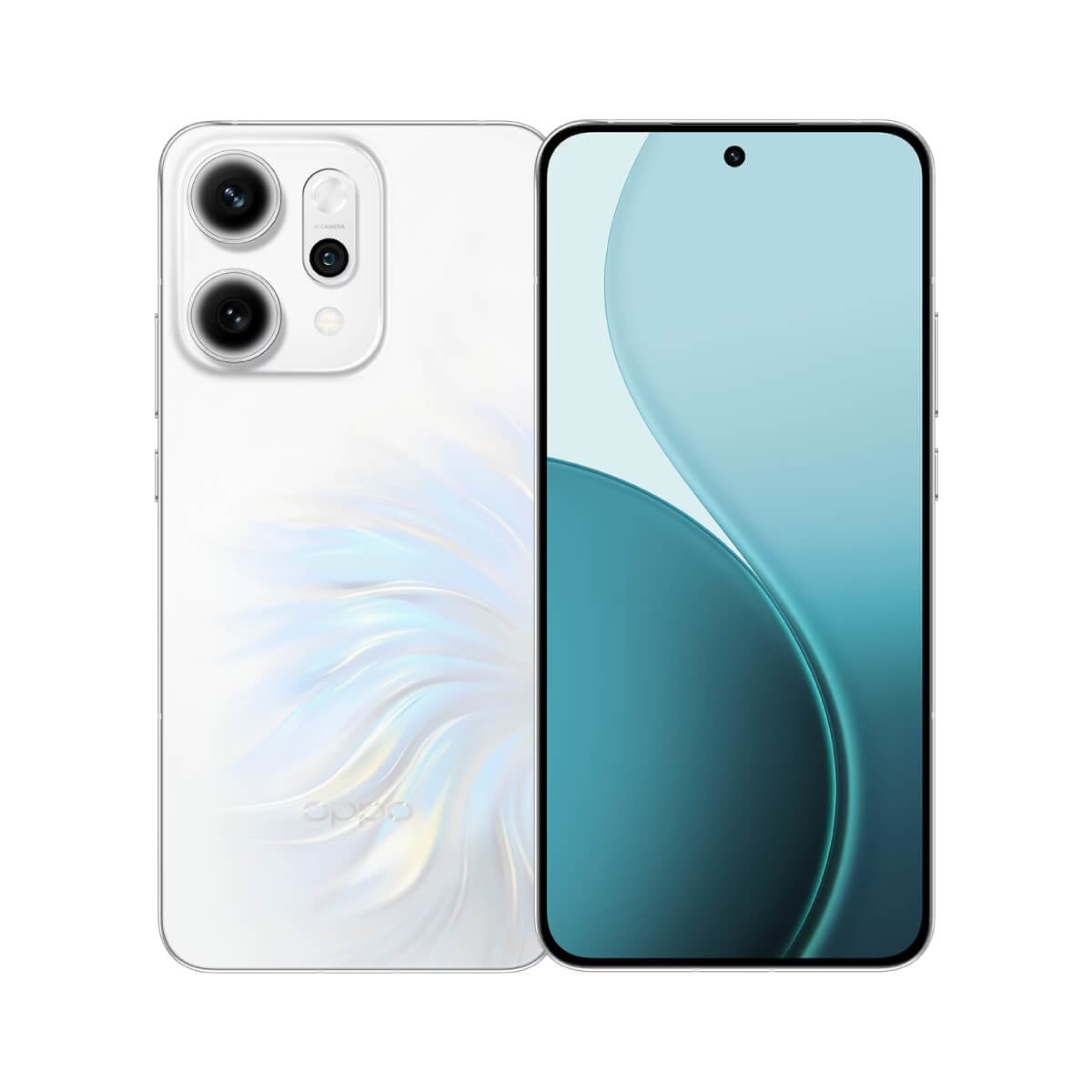 OPPO Reno14 Pro（12G/512G）白色正反面外觀圖