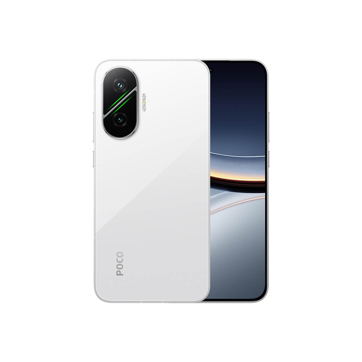 POCO F7（12G/512G）白色正反面外觀圖