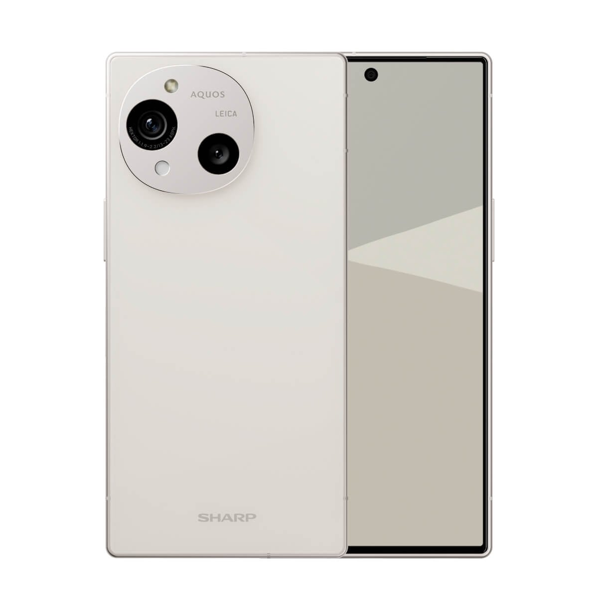 SHARP AQUOS R10（12G/512G）白色正反面外觀圖