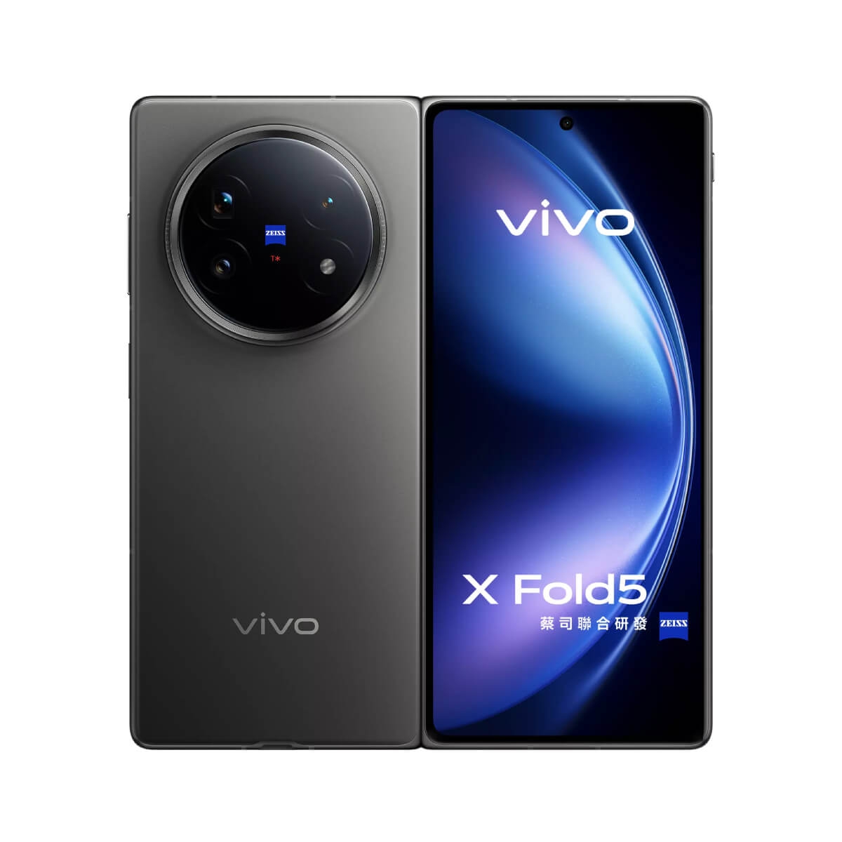 vivo X Fold5 (16G/512G) 灰色正反面外觀圖