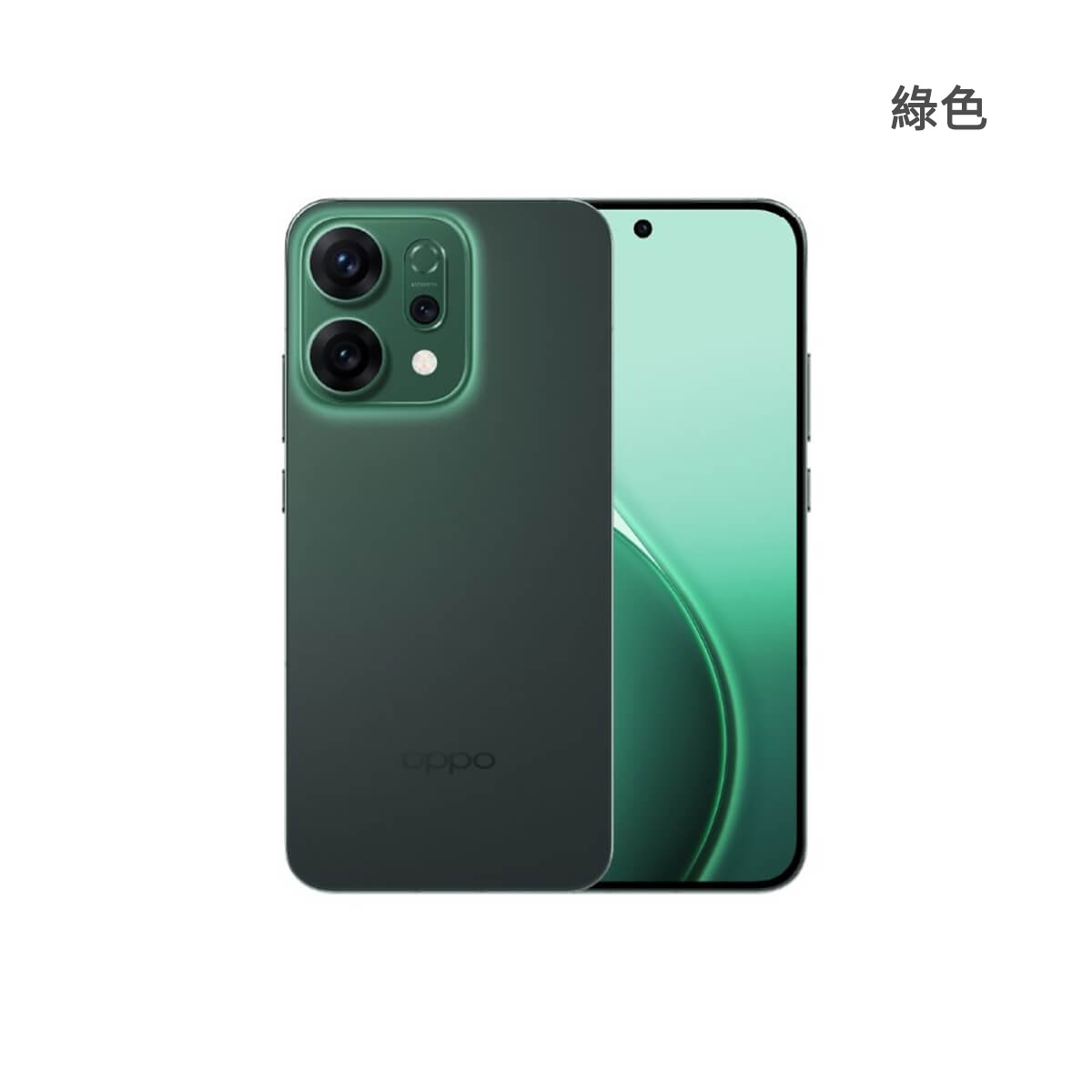 OPPO Reno14 5G（12G/512G）綠色正反面外觀圖