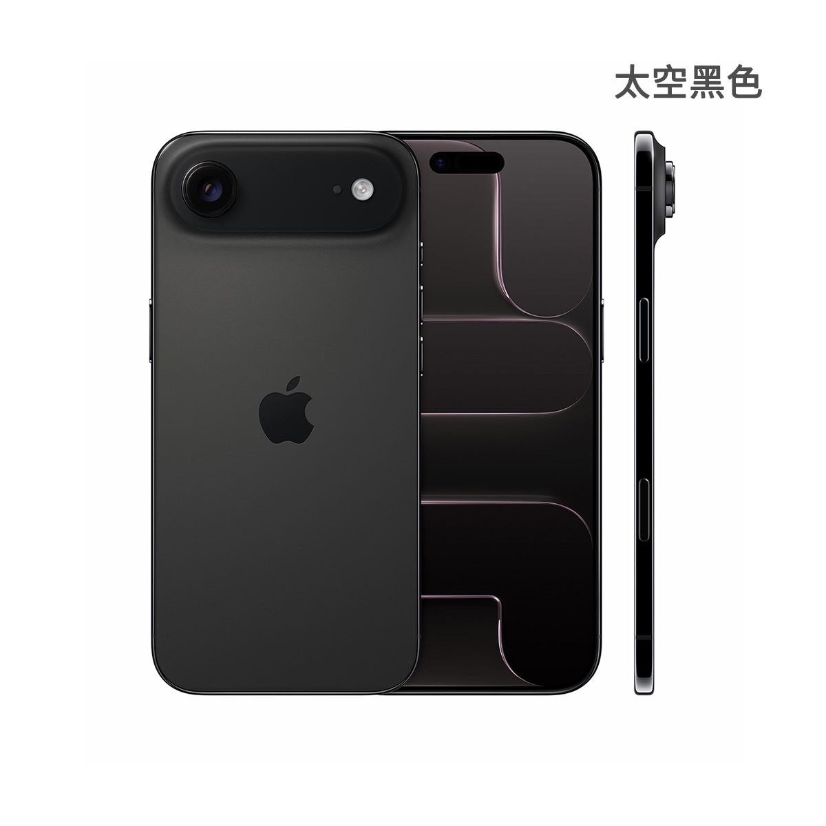 Apple iPhone Air 512GB 太空黑色正反面外觀圖