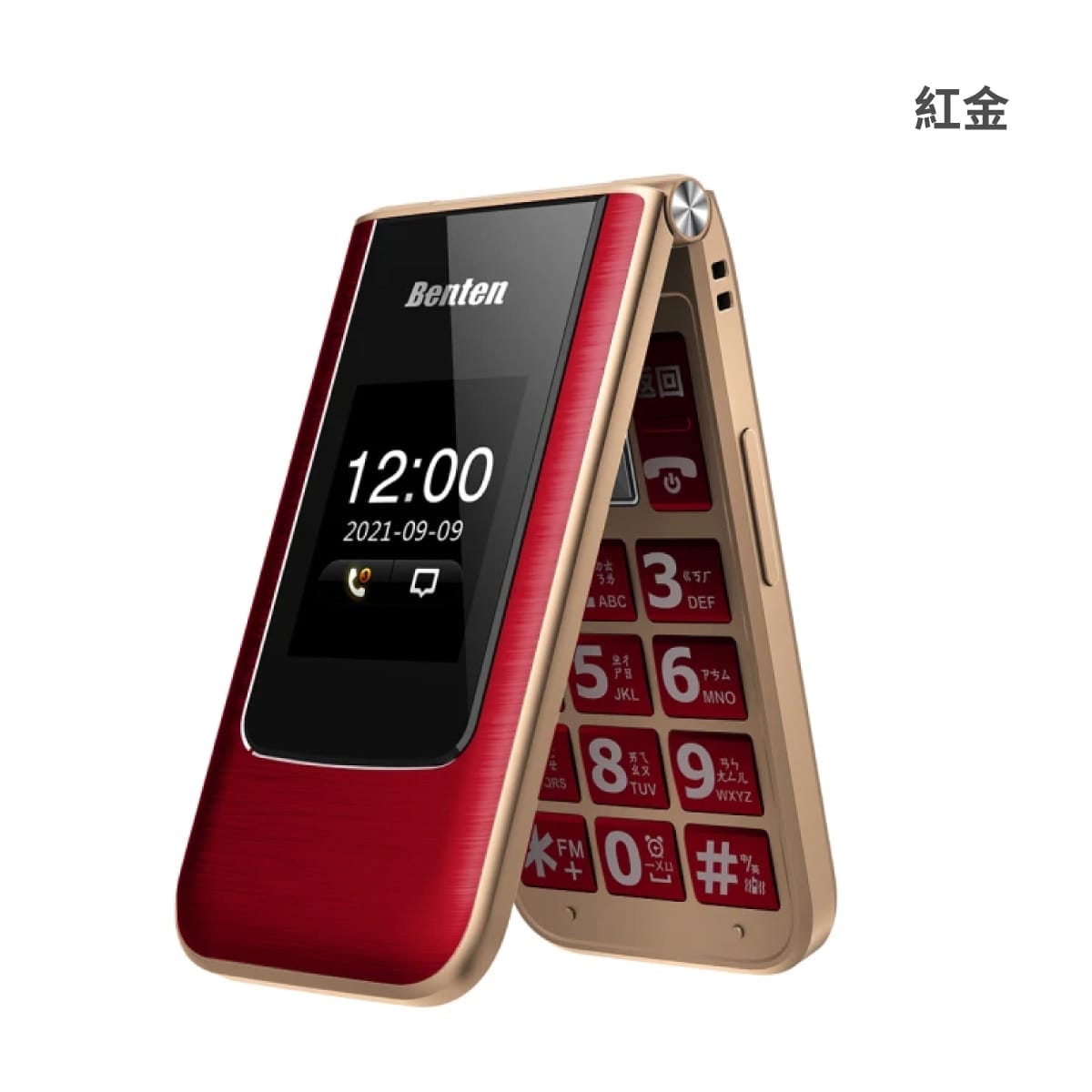 Benten F62+ 紅金色正反面外觀圖