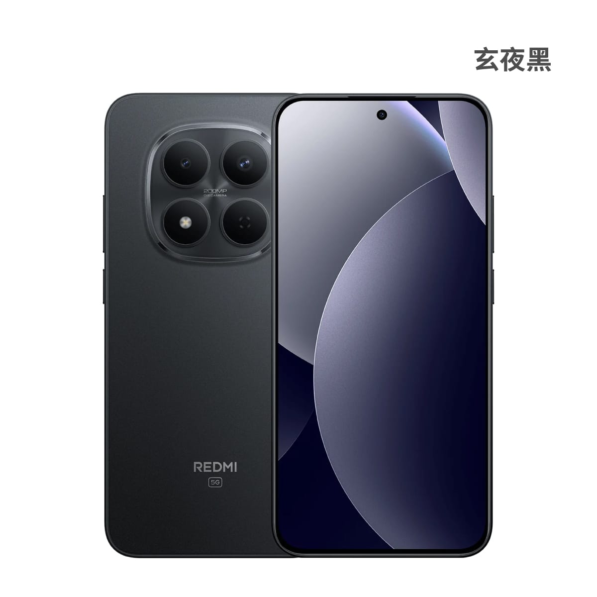 紅米 Note 15 Pro (12G/256G) 玄夜黑色正反面外觀圖