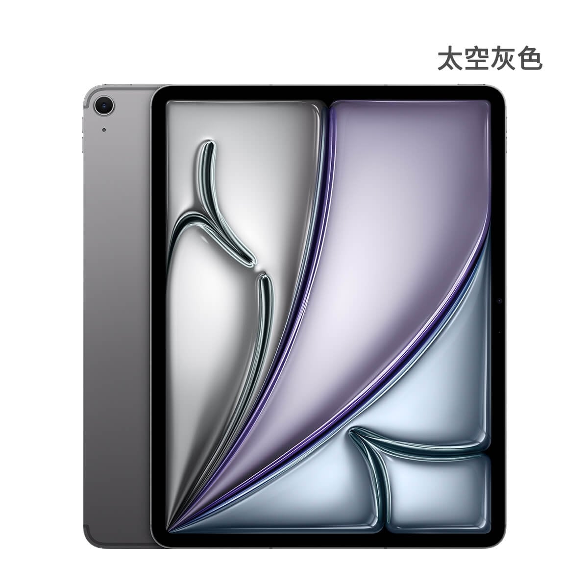 Apple iPad Air 13 M4 128G 5G版 太空灰色正反面外觀圖