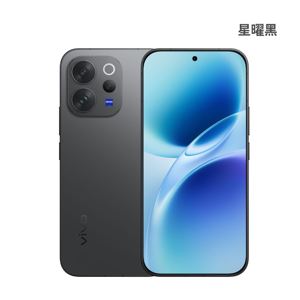 vivo V70 512GB 星曜黑色正反面外觀圖