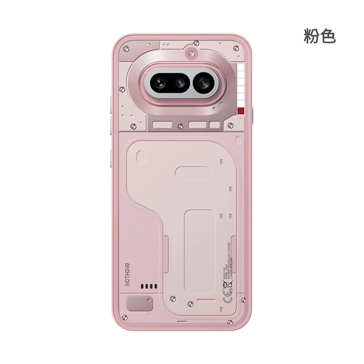 NOTHING Phone (4a) 256GB 粉紅色反面外觀圖