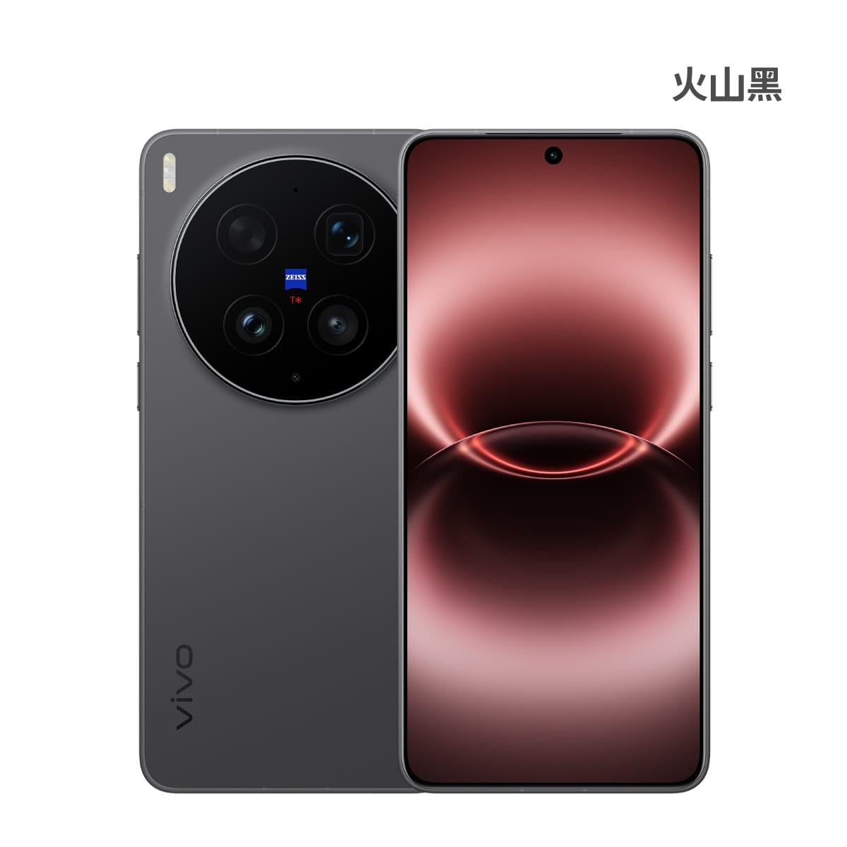 vivo X300 Ultra (16G/512G) 手機展示圖，火山黑色正反面外觀圖