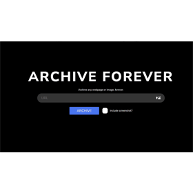 【科技新知】「Archive Forever」網頁備份工具 永久保存網站畫面內容！