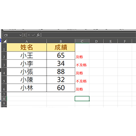 【科技新知】Excel如何使用「IF函數」？一鍵確認成績是否及格/庫存是否足夠！